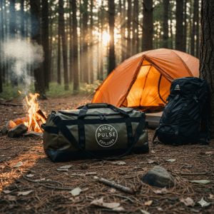 pulse explorer duffel bag – waterproof adventure travel duffel with 50l capacity & convertible straps