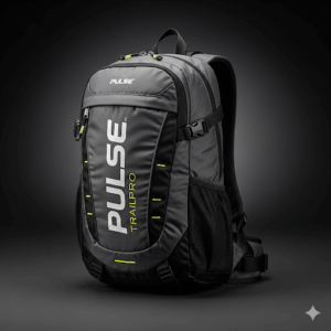 pulse trailpro backpack – large capacity water resistant outdoor travel & laptop bag