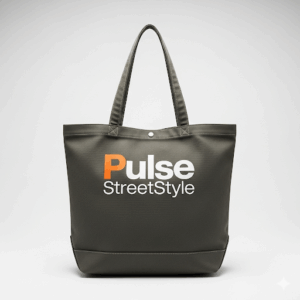 pulse streetstyle tote – oversized water resistant fashion tote bag for school, travel & shopping